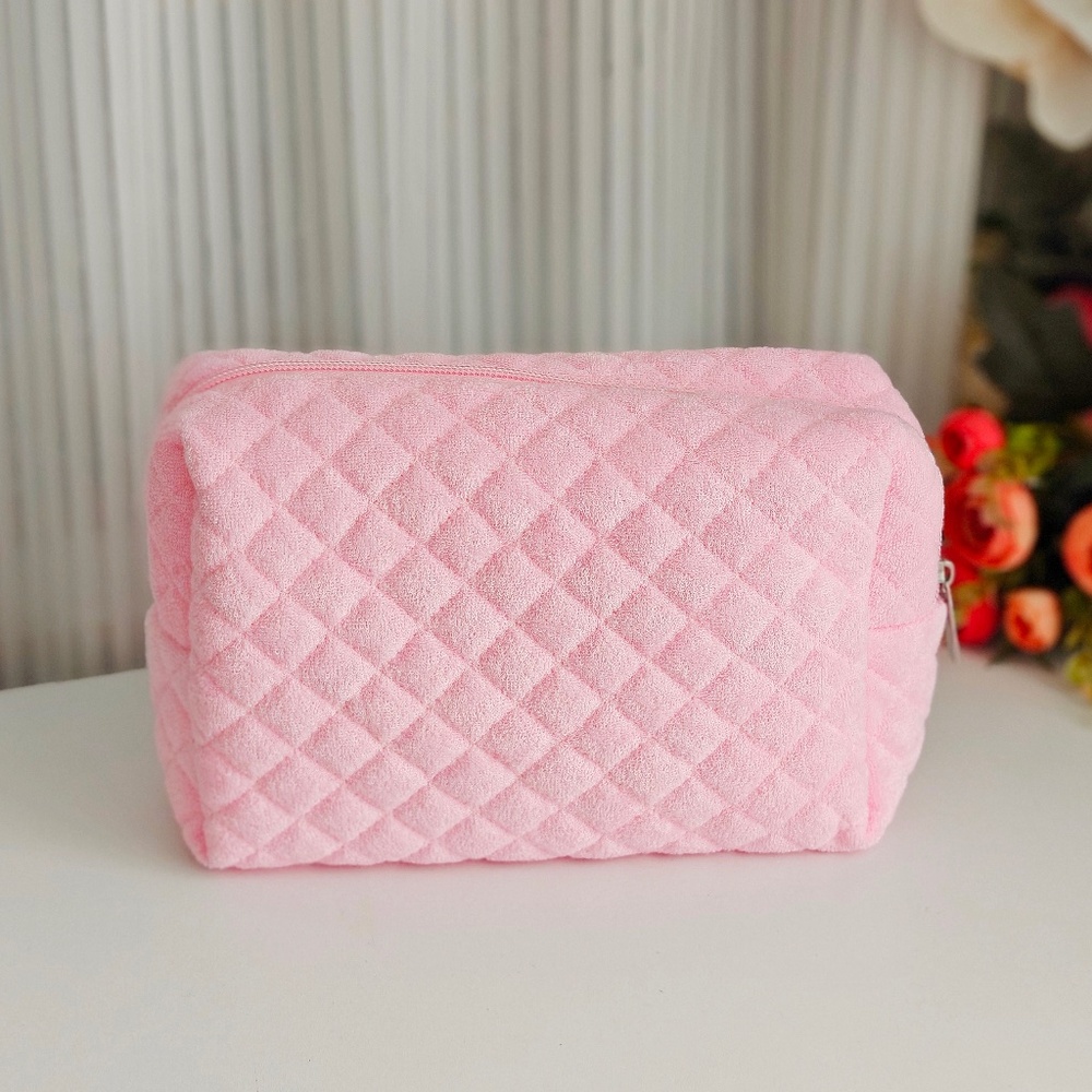 New ULTA Makeup Skincare Travel Bag Zipper Case Light Pink  7.5"x5"x2.5"